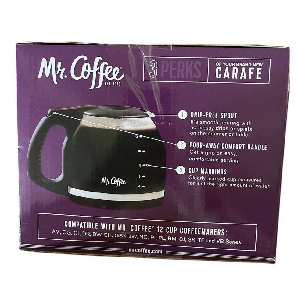 Mr. Coffee Glass Replacement Carafe Pot Sunbeam Products 12 Cup Coffee Makers - Picture 2 of 5